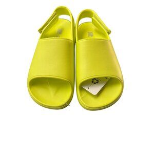 32 Degrees Cool Youth Cushion Slides Yellow Open Toe Walking  - 13-1 Medium